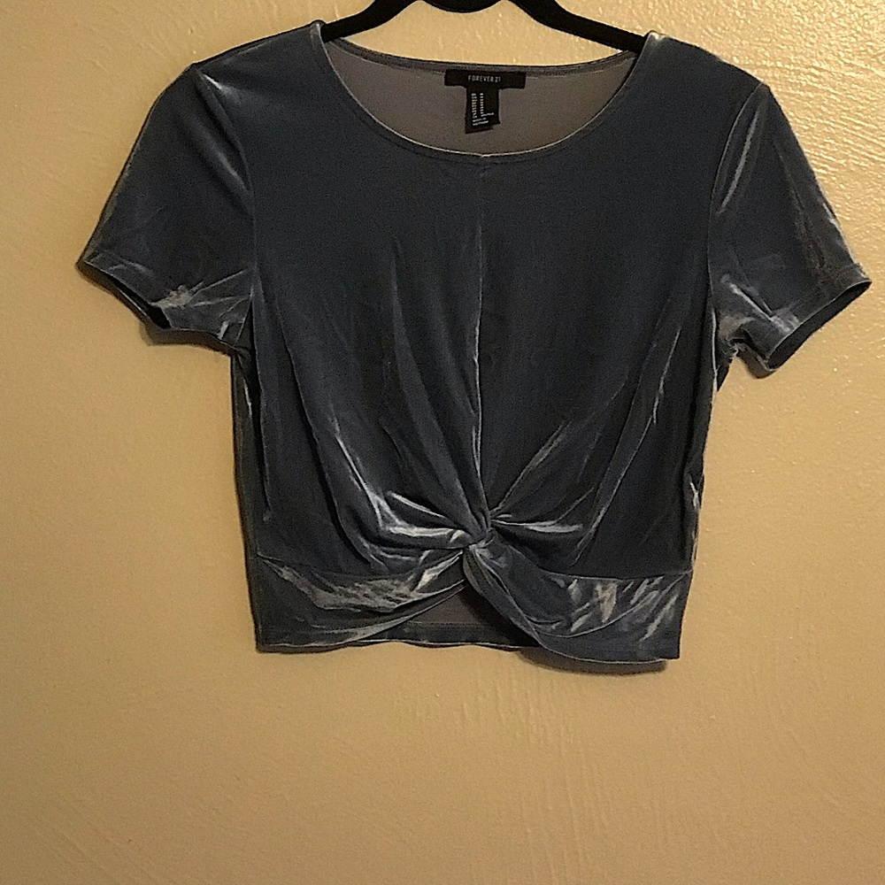 Forever 21 velvet crop top